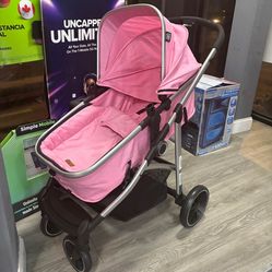 Pink stroller