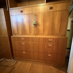 Teak Desk Set MCM 1970s from Mobilia