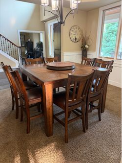 Counter Height Dining Table Set with 8 Chairs