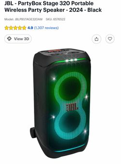 JBL PartyBox Stage 320 Portable Wireless Party Speaker