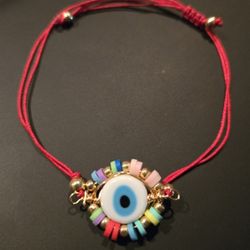 Evil Eye Drawstring Bracelet