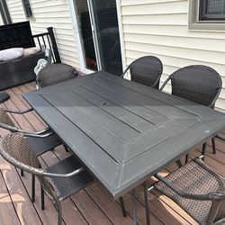Outdoor furniture - table + 6 chairs