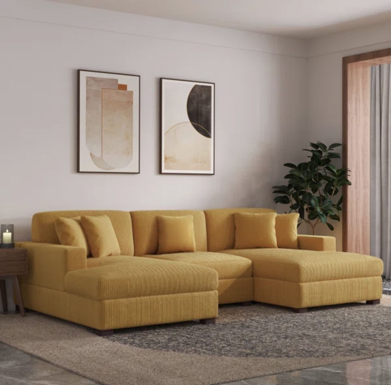 Beautiful Yellow/orange Sofa