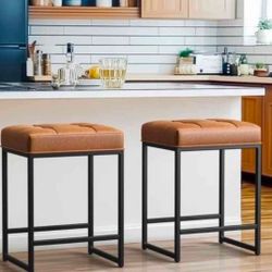 Two piece brown barstools new