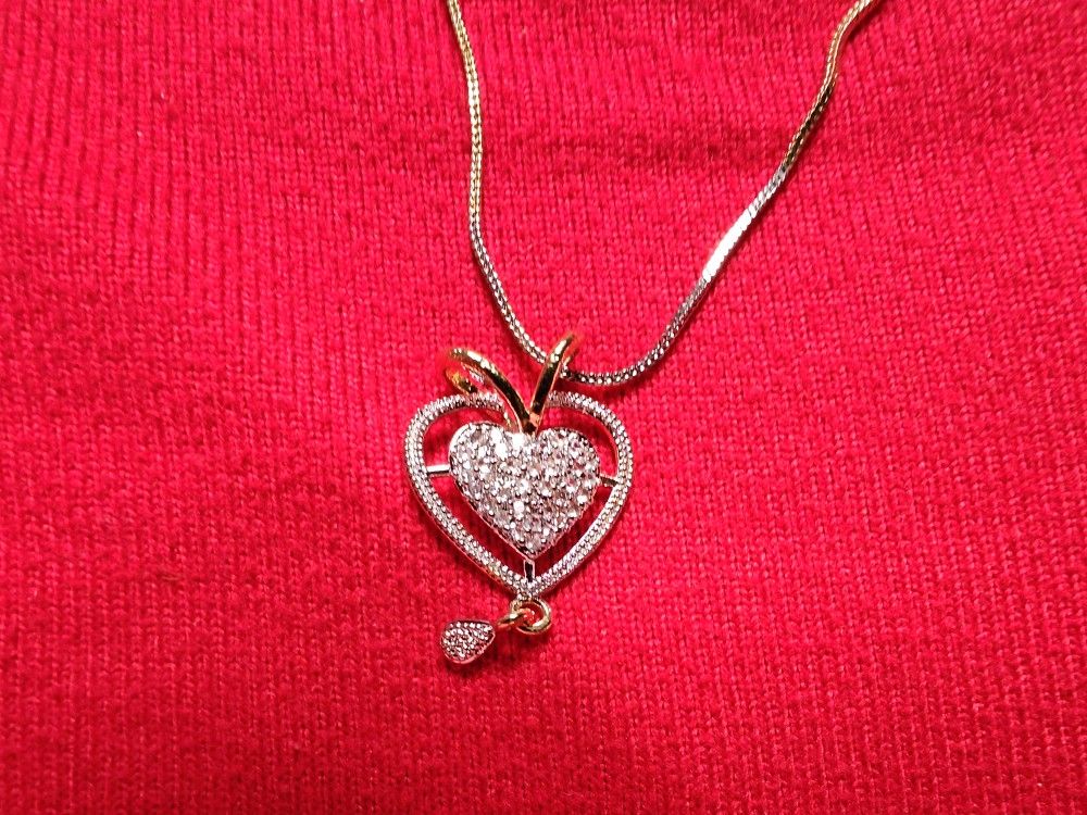 Valentine's Special Chain Pendant With Matching Earrings Ring And Bracelet