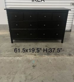 Black solid wood nightstands
