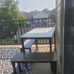 Outdoor Table and bench chairs