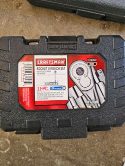 Craptsman 11pc 1/4 Socket Set with Hypertough Ratchet