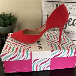 Steven Ella Red Suede Pump