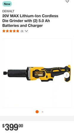 Dewalt 
20V MAX Brushless Die Grinder with (2) 5.0 Ah Batteries & Charger (New)