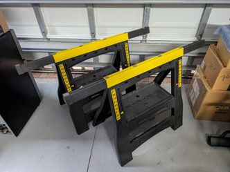 FREE-Stanley Adjustable Sawhorses Set Plastic