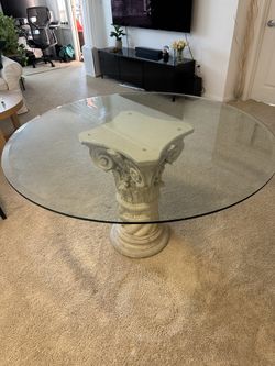 48 Inch Glass Dining Table Or Display Table