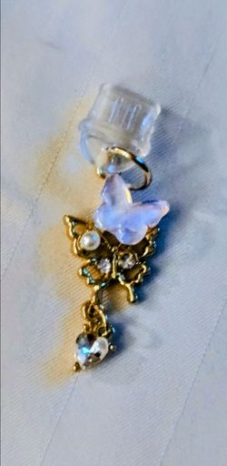 Type C Dust Plug Charm Double Butterfly-Brand New