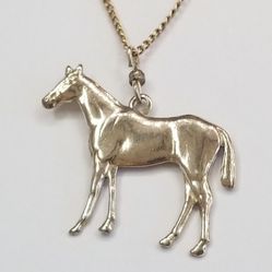 Pendant Horse On A Gold Filled Chain 