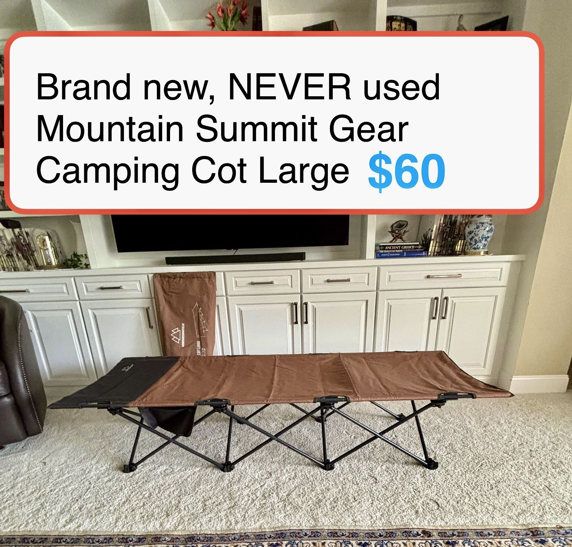 NEW Mountain Summit Gear Horizon portable camping cot large