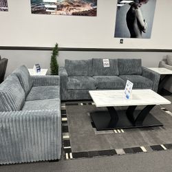 Gray Sofa & Loveseat