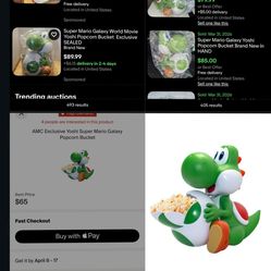 Yoshi popcorn bucket