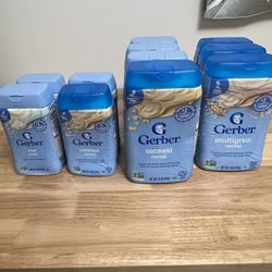 Gerber Cereal (4)8oz & (7)16 oz