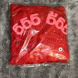 Red 555 Sp5der Hoodie