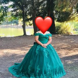Emerald Green Quince Dress 