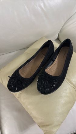 Black Sparkly Flats