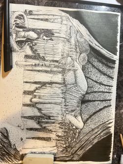 Set of 3, 2-OOAK drawings, all original.