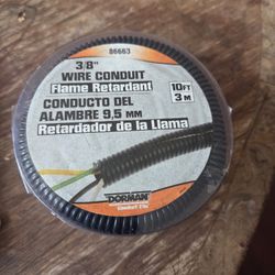 Plastic Split Dorman 3/8 Wire Conduit Flame Retardant 10ft Roll New