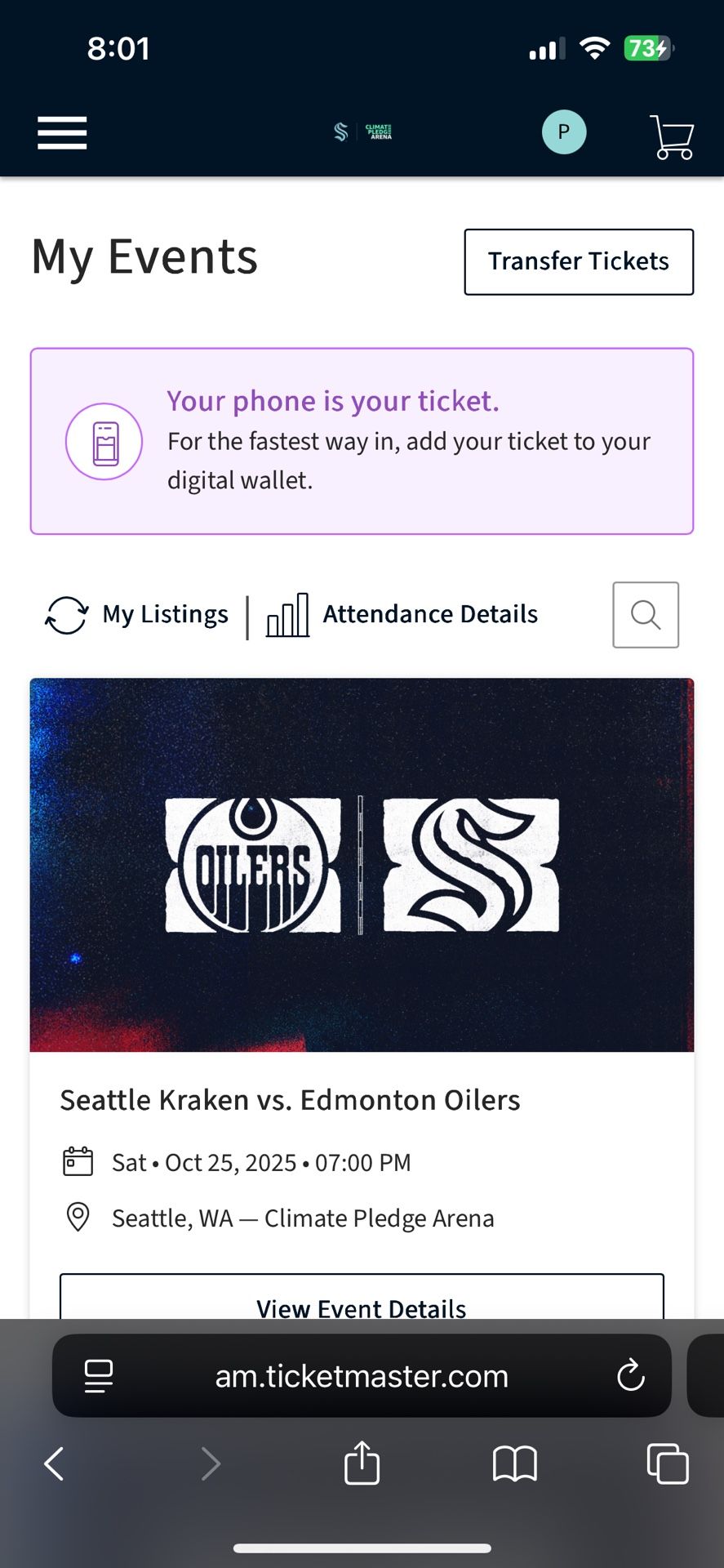 Kraken Vs Oilers 10/25