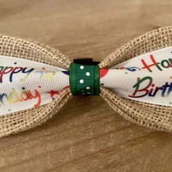 Happy Birthday Dog Bow Ties