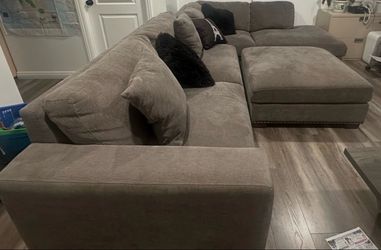 Gray sectional couch