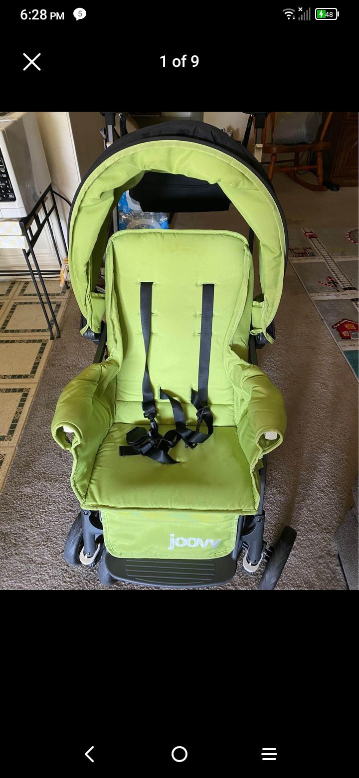 Joovy Caboose Sit/Stand Double Stroller With Rear Bench