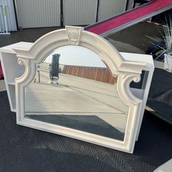 Mirror with Cream Color Frame 
