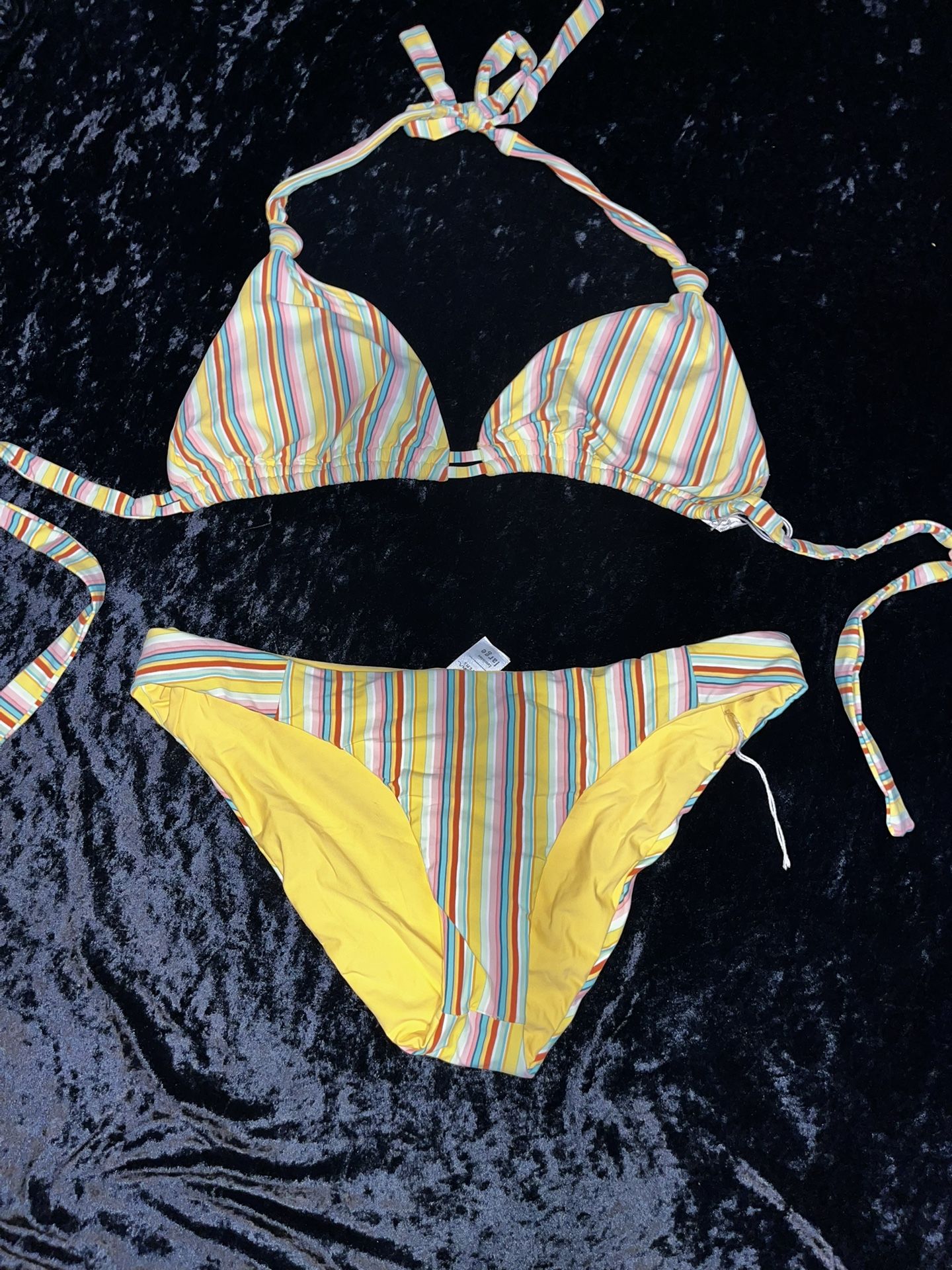 Striped 2 Piece Bathing Suit