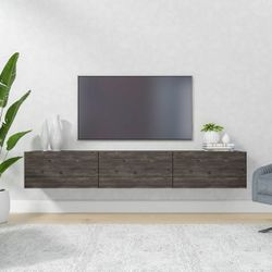 Wrought Studio™ Hamman Modern 71" Floating TV Stand with Storage Wall-Mounted Media Console for TVs