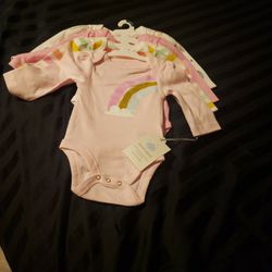 Baby Bodysuits Long Sleeve 0-3 Months 