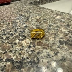Pinky ring Gold plated w/ CZ