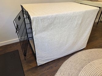 Wire dog kennel with custom cover