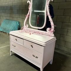 Nice Antique Vanity With Stool