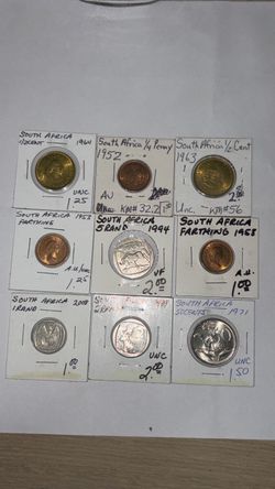 South Africa 🇿🇦 Coins (lot of 9)