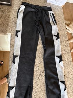 Rockstar Original Black and Grey Star Sweatpants