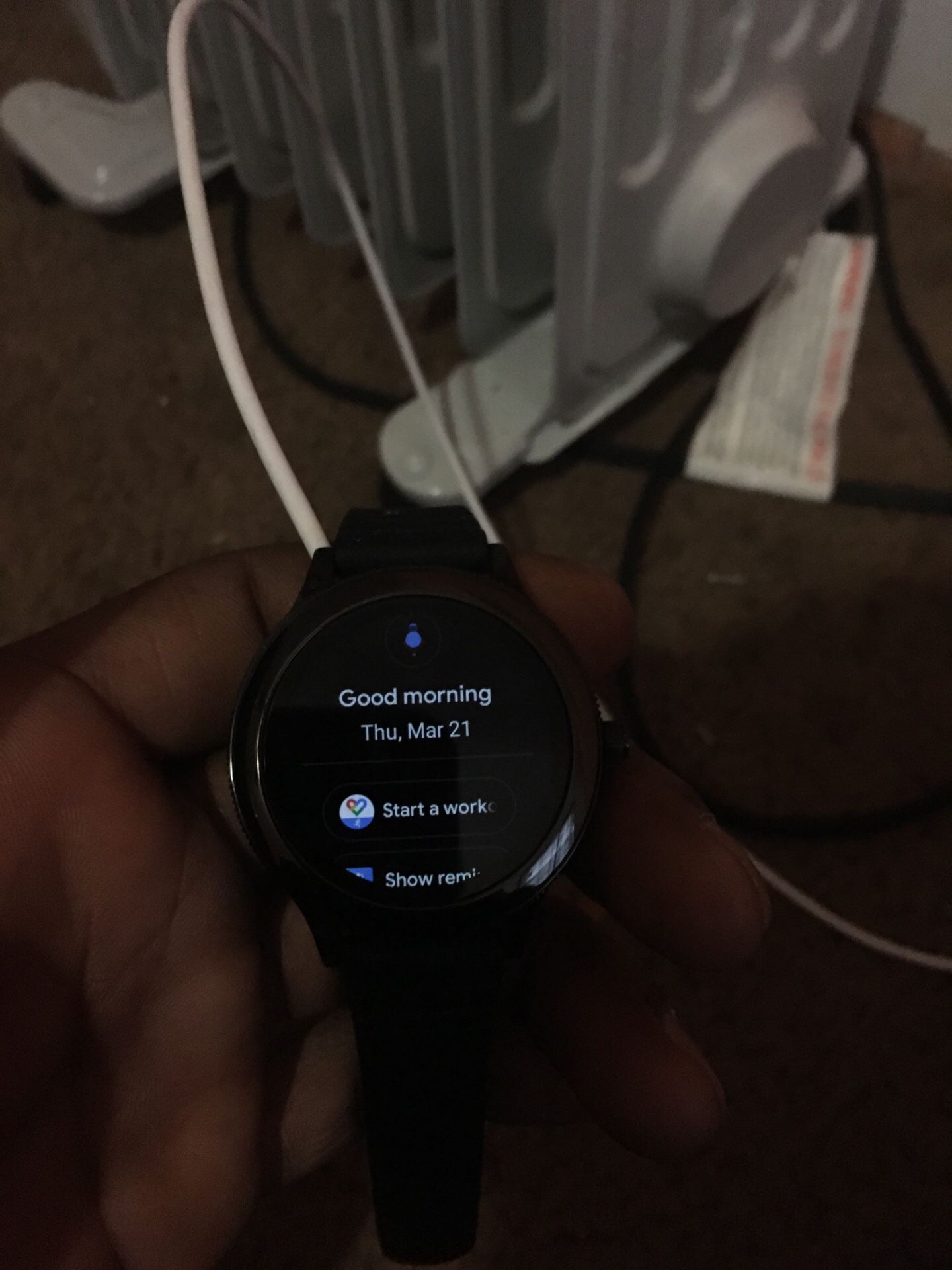 Fossil phone watch with charger