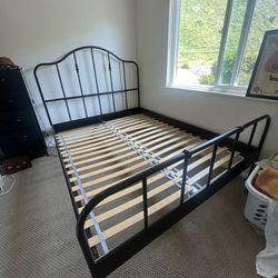 IKEA Black Queen Bed Frame