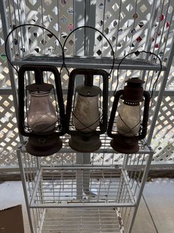 Vintage hurricane lamps $50 for all 3
