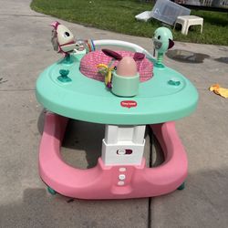 Girls Tiny Love Walker/Jumper, stationary/rotating/jumper/ 2 mode walker, $30