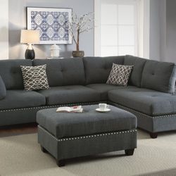3pc Reversible Sectional Sofa