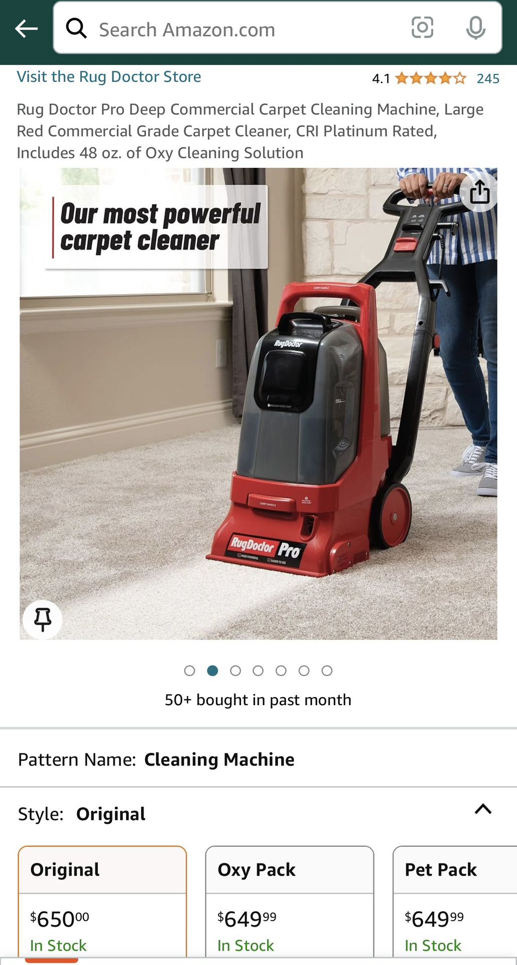 Rug Doctor pro Carpet Cleaner for Sale in Everett, WA OfferUp