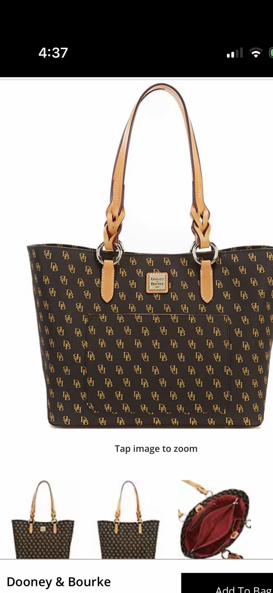 Dooney &Bourke Signature canvas Tammy Tote