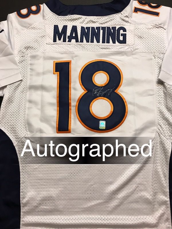 autographed peyton manning jersey