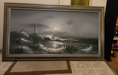 Ocean & Light House Painting