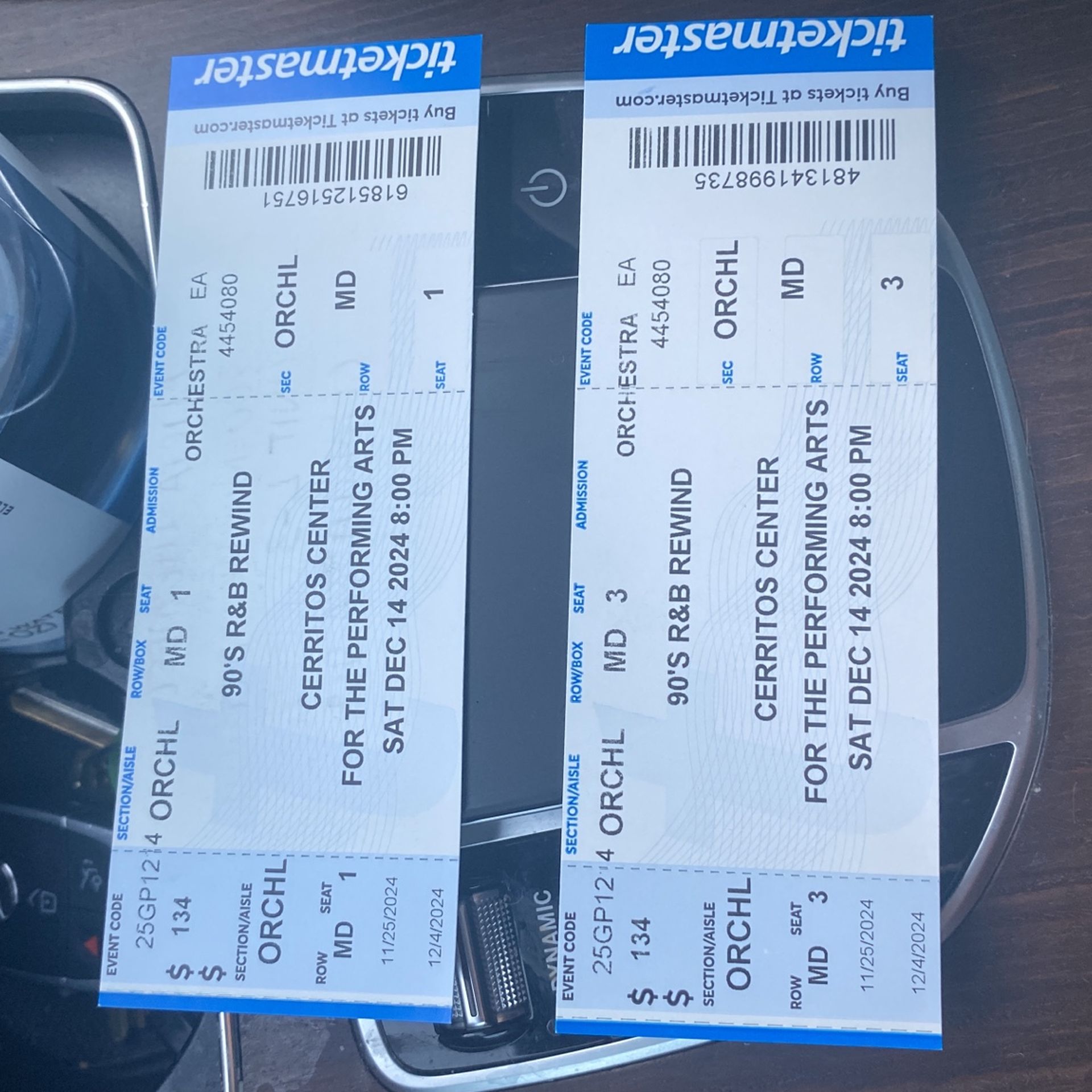 (2) 90s R&B Rewind tickets: Price Negotiable